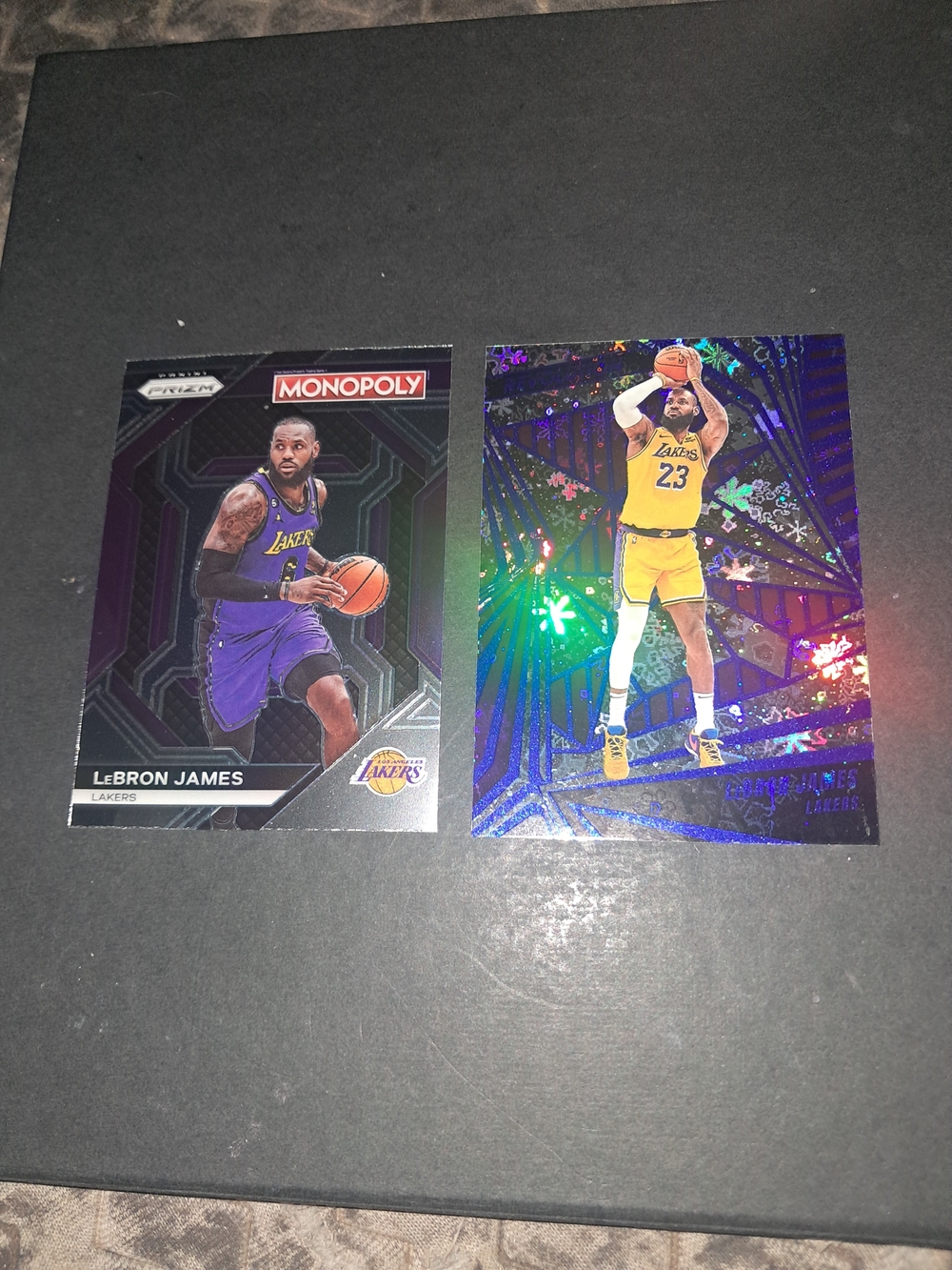NBA LeBron James Holographic Basketball Trading Cards - Purple & Yellow